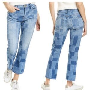 Frame Denim Le High Straight Laser Patchwork Ankle Straight Sz. 25